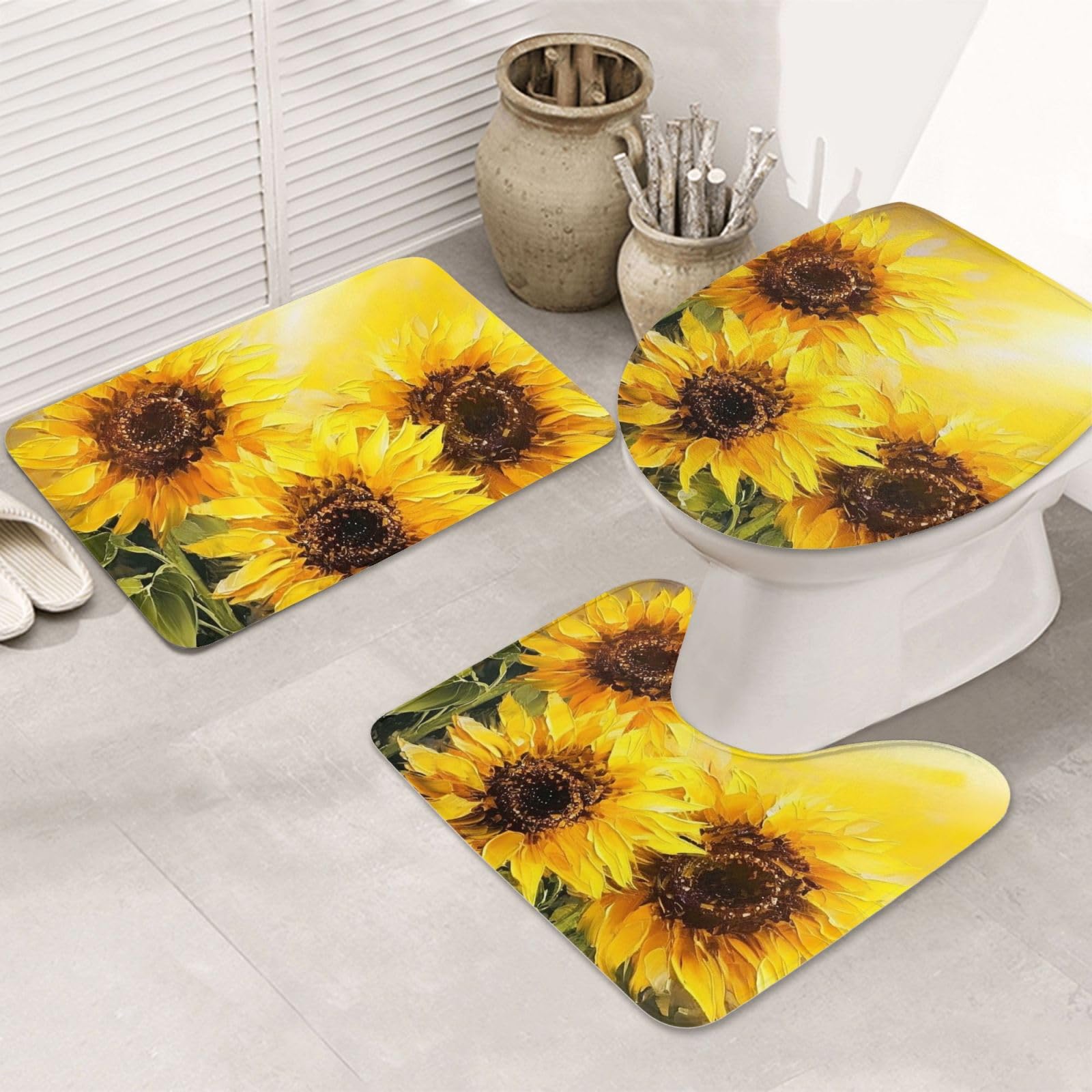 Tapis de salle de bain super absorbant avec dossier antidérapant
