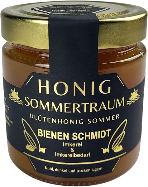 Original Deutscher Honig Sommerblütenhonig 500g im Glas aus Oberfranken (Nord-Bayern) Honig rein und natürlich