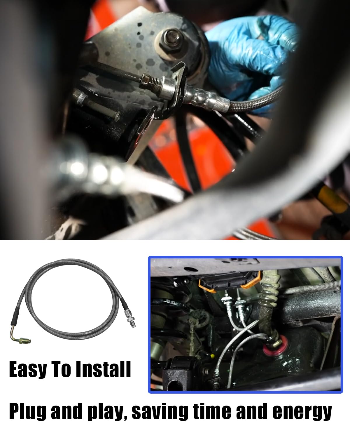 Amazon.com: 65 inch Clutch Master to Slave Cylinder Line Hose Fit