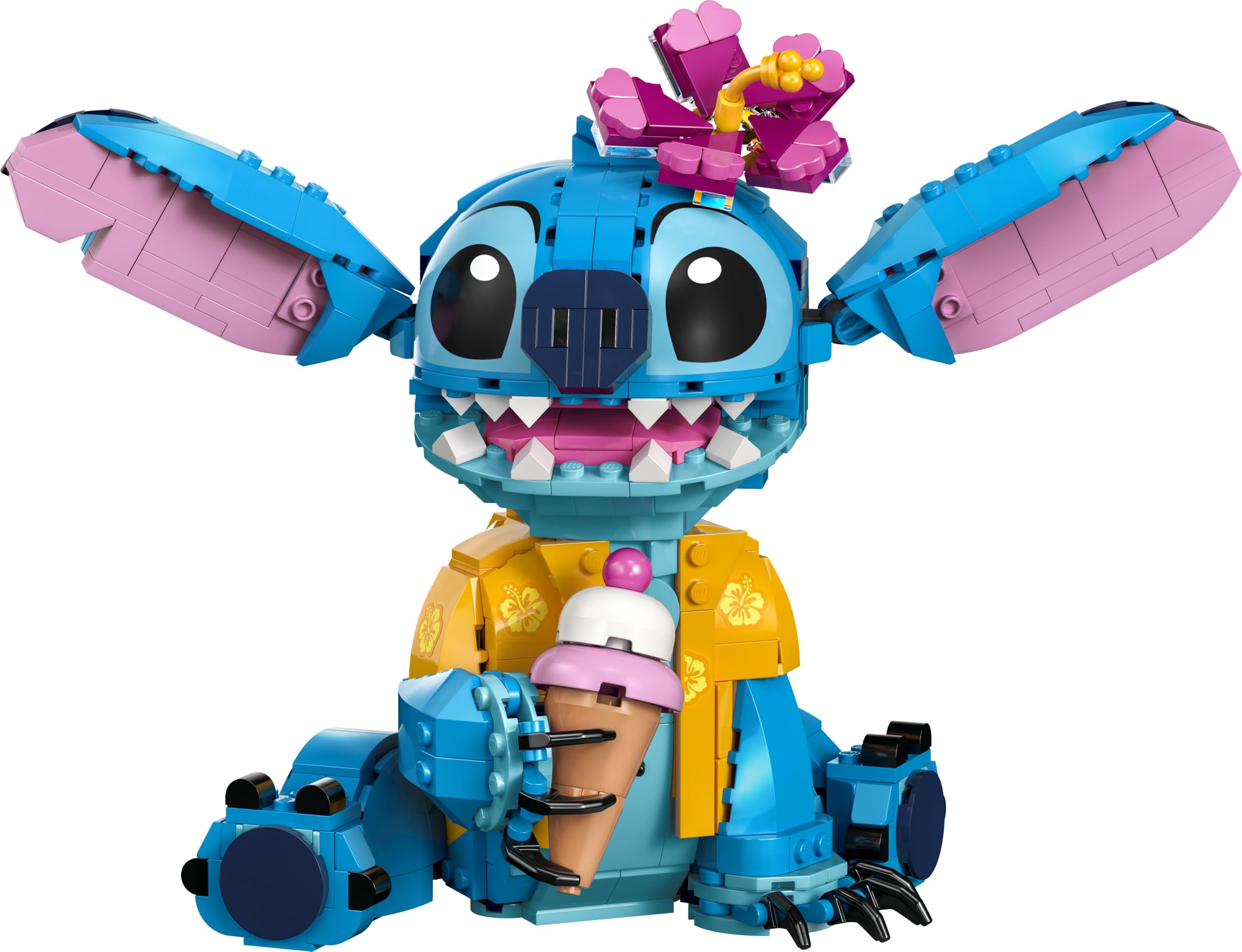 LEGO | Disney Stitch Spielzeug - Figur zum Spielen und Sammeln mit Einer Eistüte und Einer dekorativen Blume - Geschenk für Mädchen, Jungen und Lilo & Stitch Filmfans ab 9 Jahren - 43249