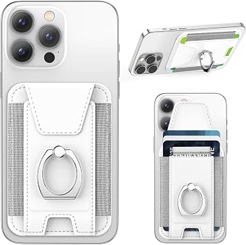 for Magsafe Wallet with Grip, 6-Card Holder; Stronger Magnetic Phone Wallet