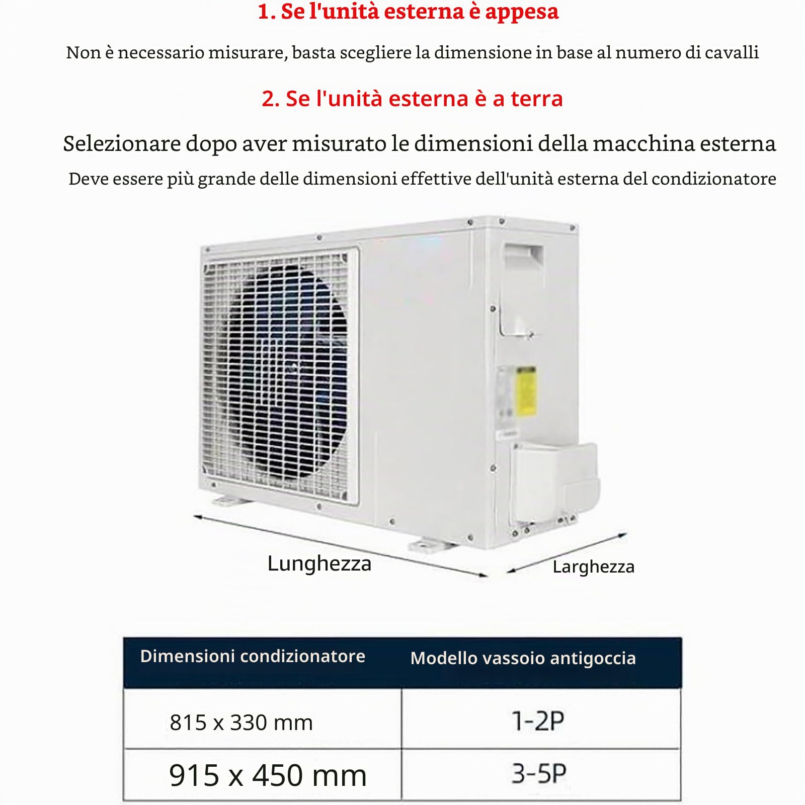 Vaschetta con Tubo Raccogli Condensa Climatizzatore, Vaschetta di Raccolta della Condensa in Plastica, unità Interna/Esterna per Condizionatore D'ari(1-2P-200cm Hose)