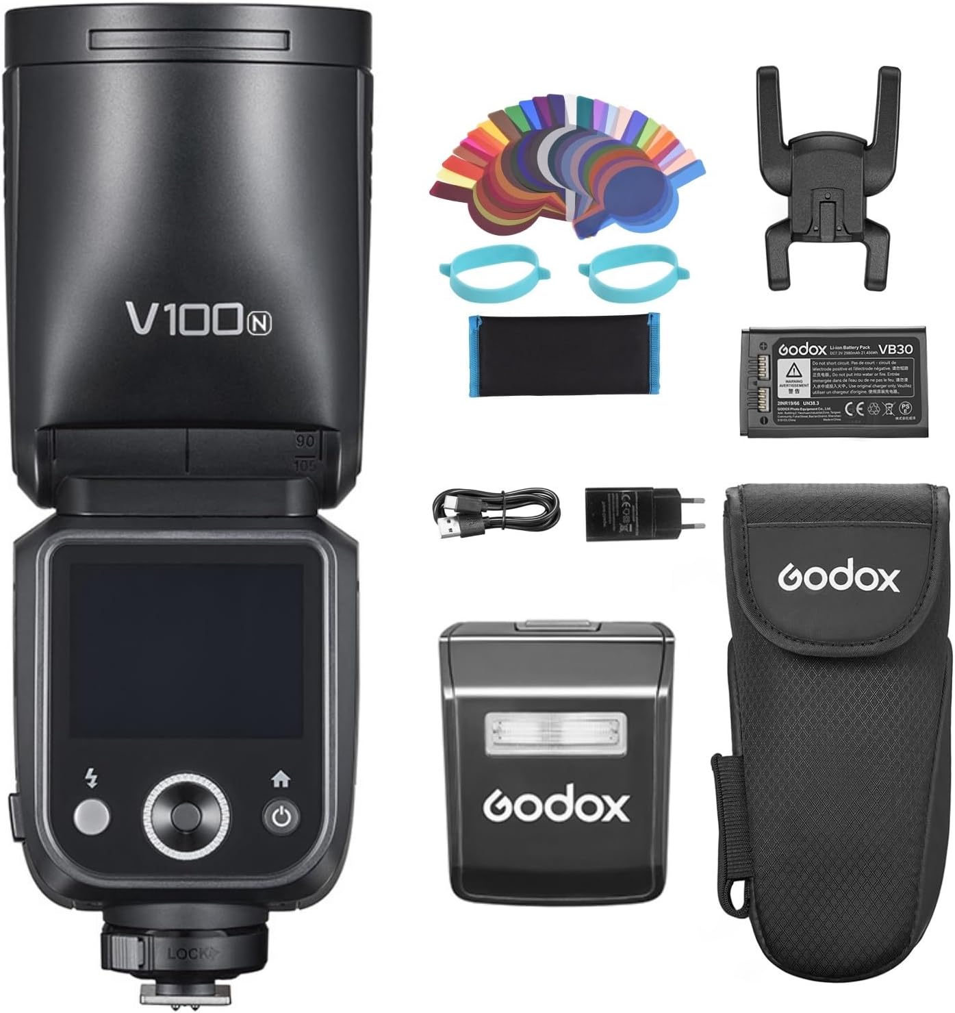 【Godox正規代理店】Godox V100N V100-N 100Ws TTL タッチスクリーン ラウンドヘッドカメラフラッシュス