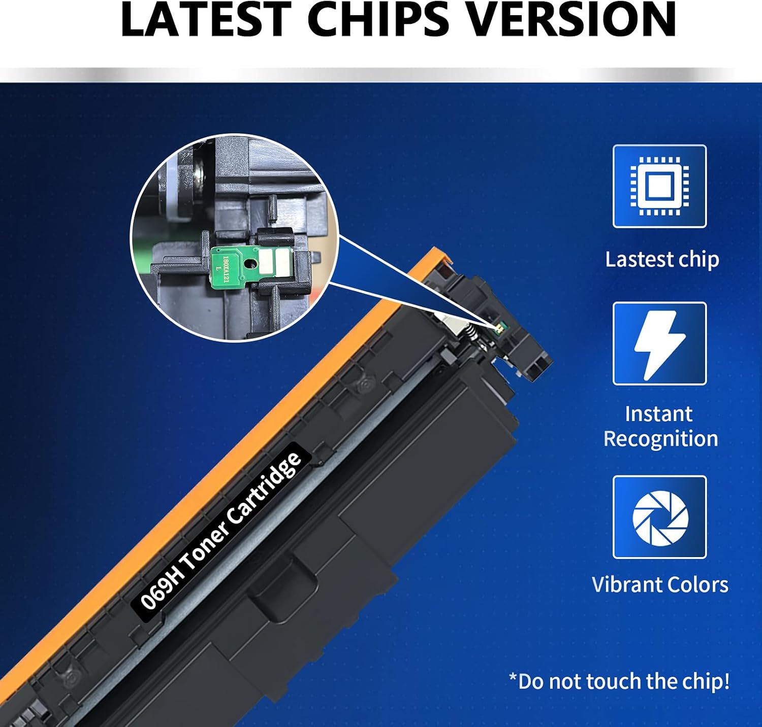 （with Chip） 4PACK 069H 069 Toner Cartridge Super High-Yield Replacement for Canon 069H 069 Toner Cartridge Compatible with imageCLASS LBP673Cdw LBP674Cx LBP674Cdw MF752Cdw MF753Cdw Printer