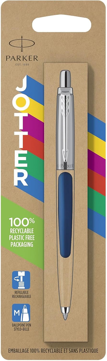 Parker Jotter Originals Ballpoint Pen | Navy Blue Finish | Medium Point | Blue Ink