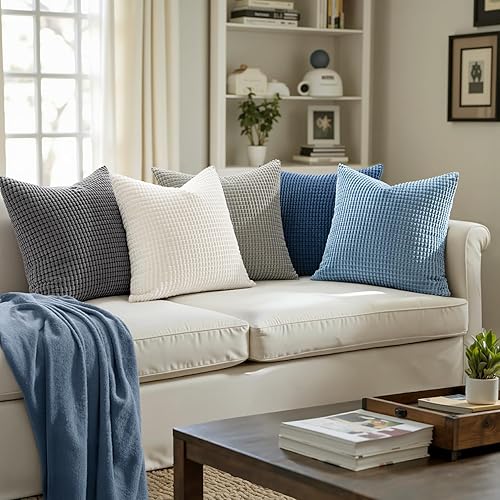 Vista 22 de MIULEE - Fundas de almohada decorativa Funda de cojín suave y sólida para sofá cama Dormitorio.