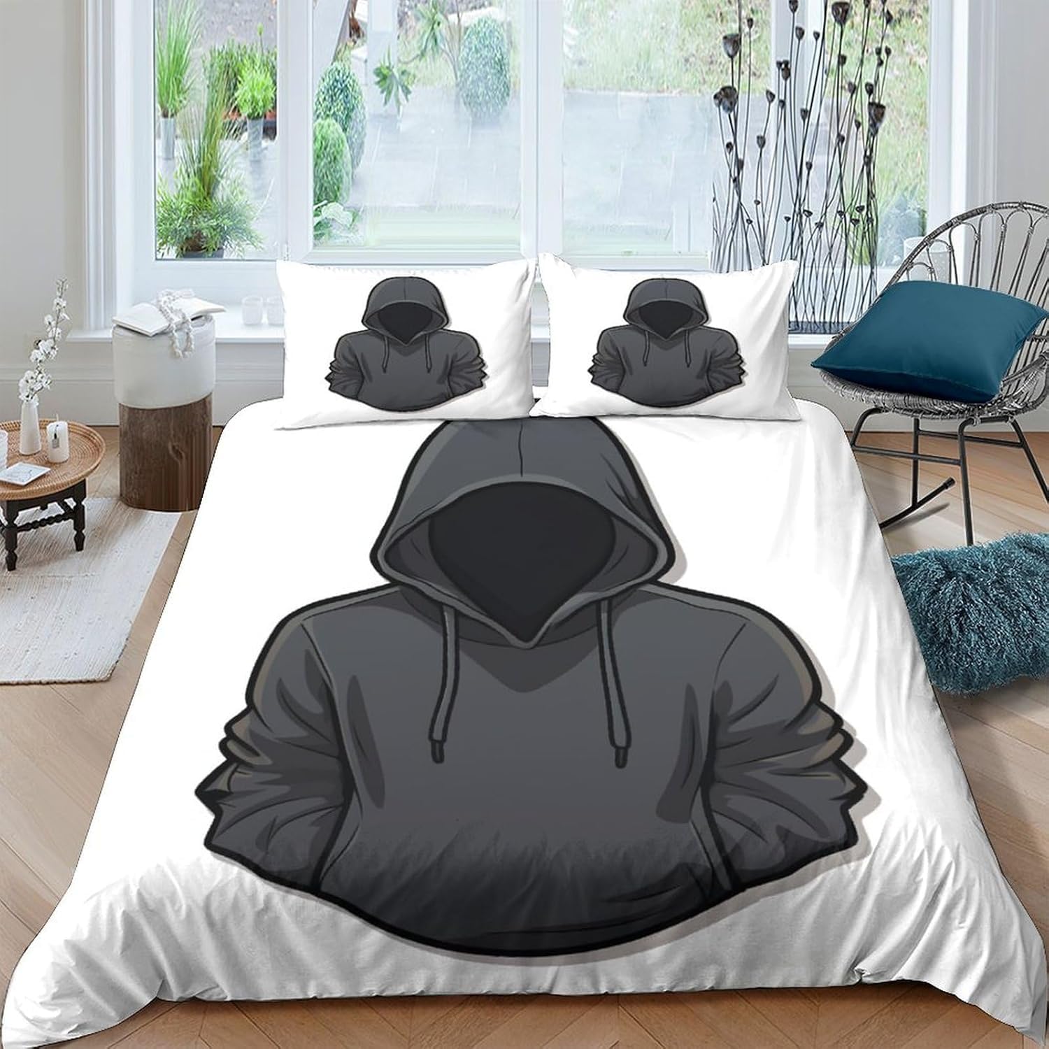 Parure de lit hypoallergénique et anti-acariens 200x200 cm avec zip pratique