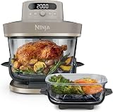 Ninja CRISPi PRO XL Glass Air Fryer (Air Fryer), 5 Preset Preparation Functions, Includes CleanCrisp Glass Container (5.7L and 2.3L) and Storage Lid, Stone Gold AS090EUSD - 1