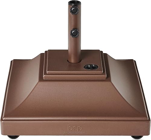 Best Choice Products Base de sombrilla móvil rellenable, base resistente, soporte de mercado cuadrado escalonado para patio, terraza, exterior con 4 disponible en Yaxa Peru