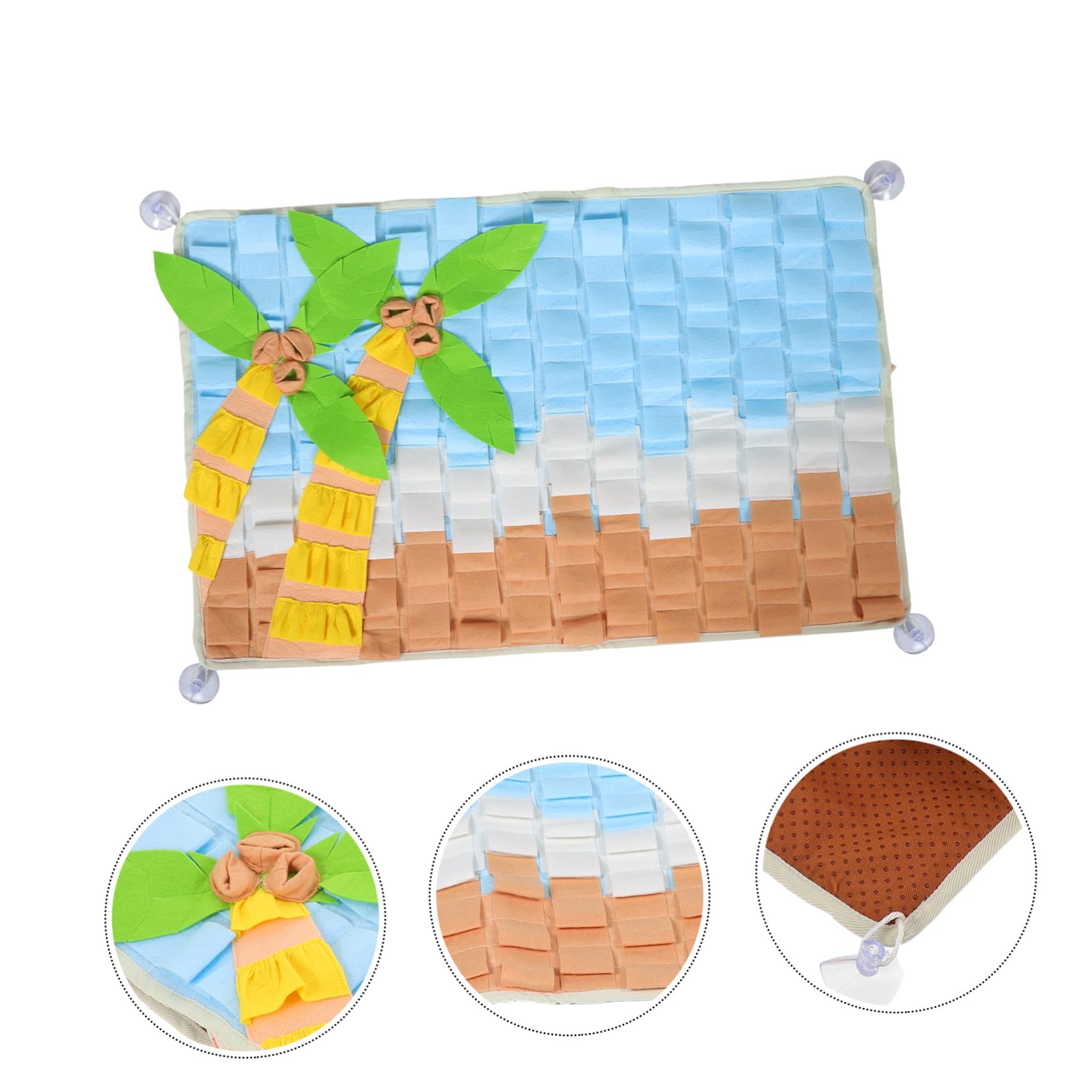 WOONEKY Tapis de Fouille pour Chien Tapis Alimentation Interactive Jeu de Nourriture pour Chiens Olfactif