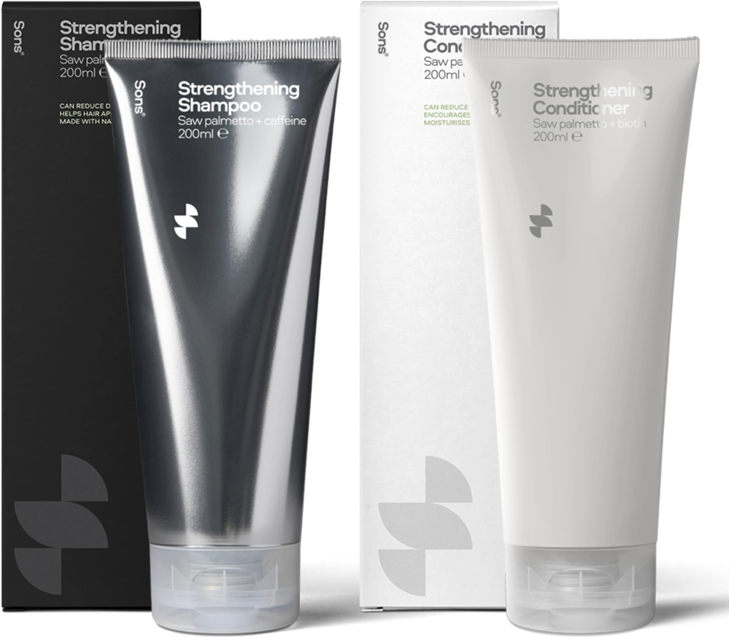 Shampoo & Conditioner for Men (2x200ml) DHT Blocking Formula to Promote Hair Growth, Hair Thickening & Anti-Dandruff with Caffeine & Saw Palmetto for Hair Loss & Thinning, Citrus Fragrance