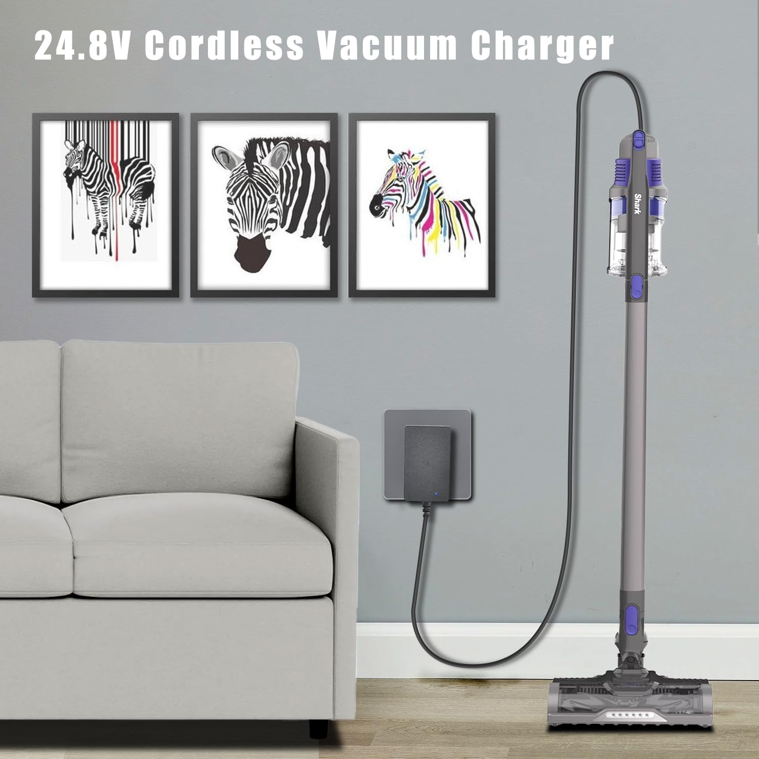 24.8V Replacement Charger For Shark Cordless Vacuums - Compatible With Rocket, Pet Pro & More Models