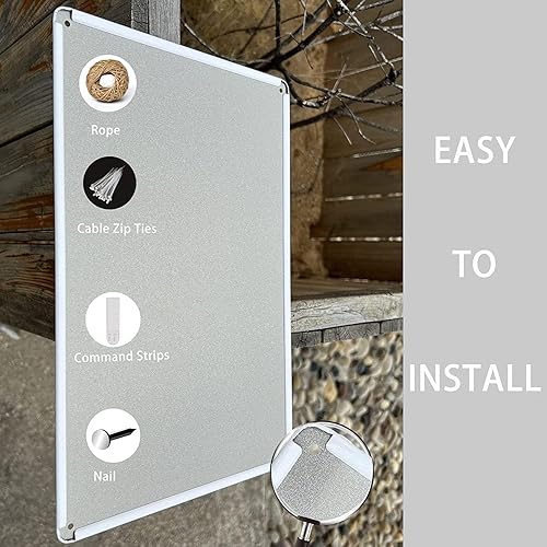 Miniatura 3 de Letrero de hojalata retro con texto en inglés "Wrong Way Go Back", divertido letrero rústico de garaje para bar, cueva de hombre, tienda, gran