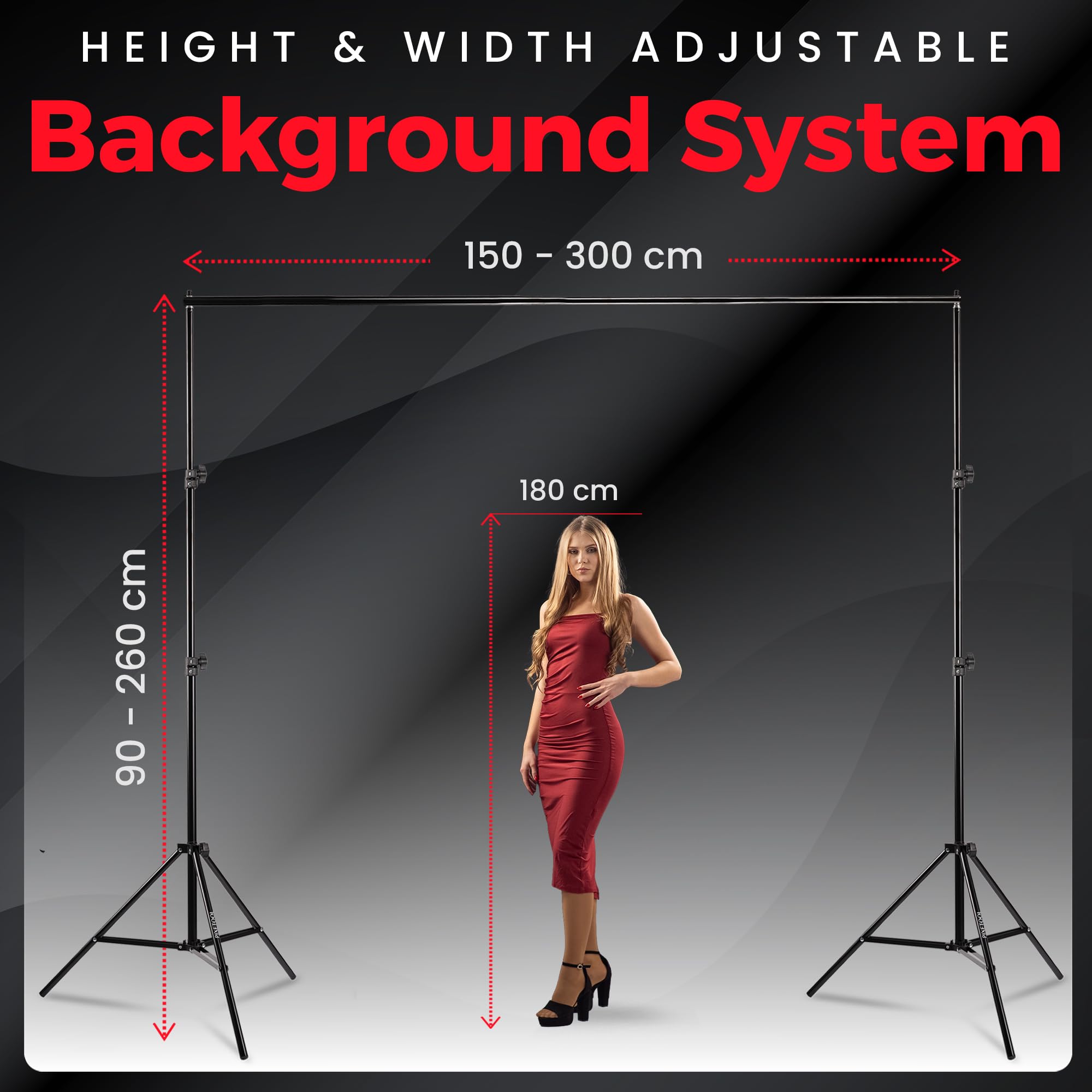 Zestaw do Studia - Greenscreen (3 x 3 m) z Stojakiem - Softbox z Lampami - Tło Fotograficznego - Reflektor - Akcesoria do Gier, Streamingu, Fotografii