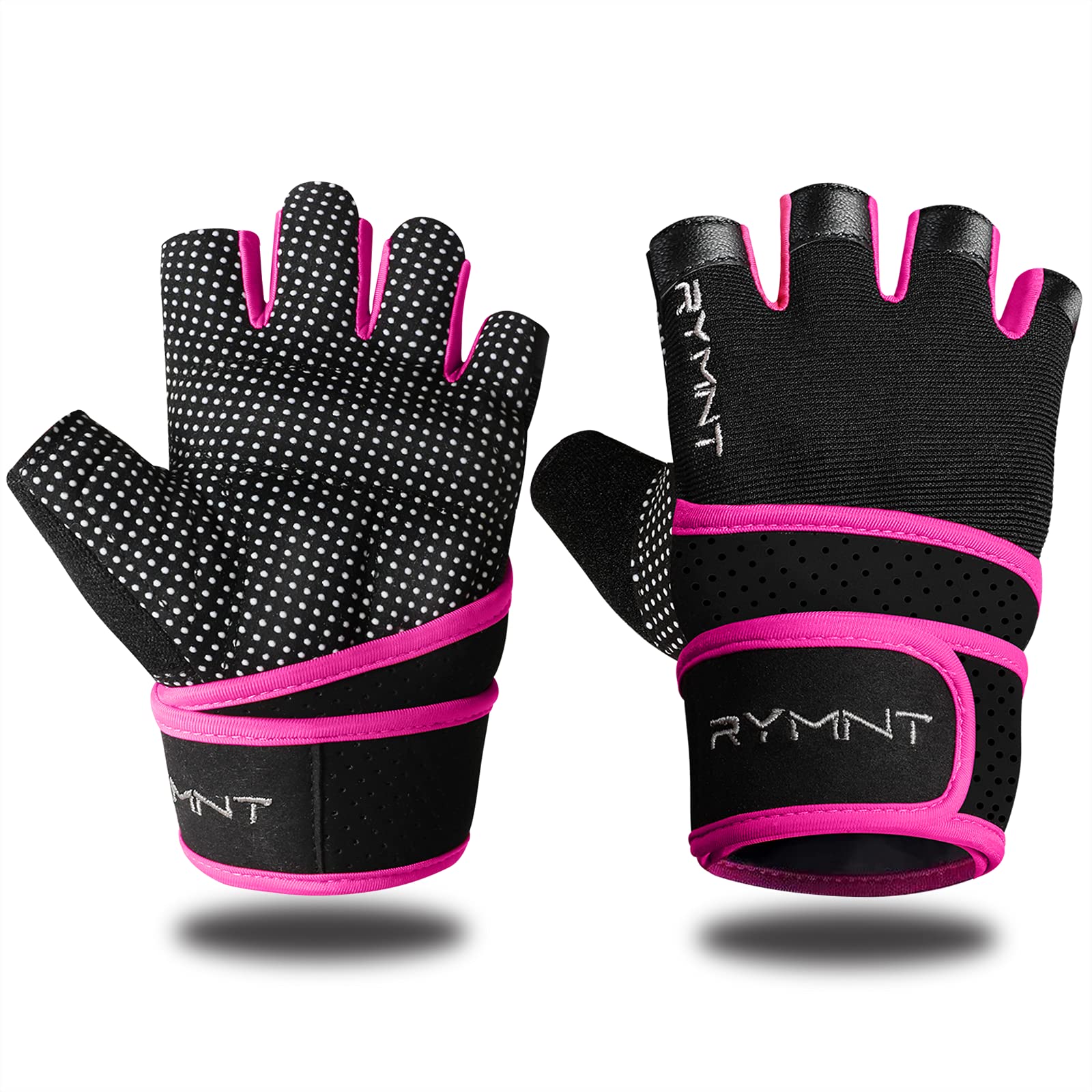 RYMNT Workout Gloves with Wrist Wrap Support, Weight Lifting Gloves