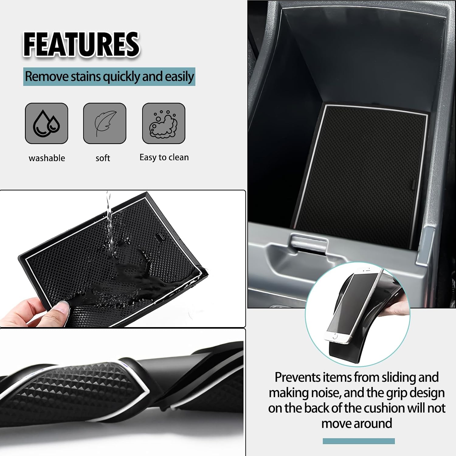 SHAOHAO for 2025 2026 Kia K4 Center Console Mats Car Door Slot Pad 14 Pcs for 2025 2026 Kia K4 (LX, LXS, EX, GT-Line and GT-Line Turbo) Accessories Cup Holder Mat Console Liners Non Slip Gate Slot Pad