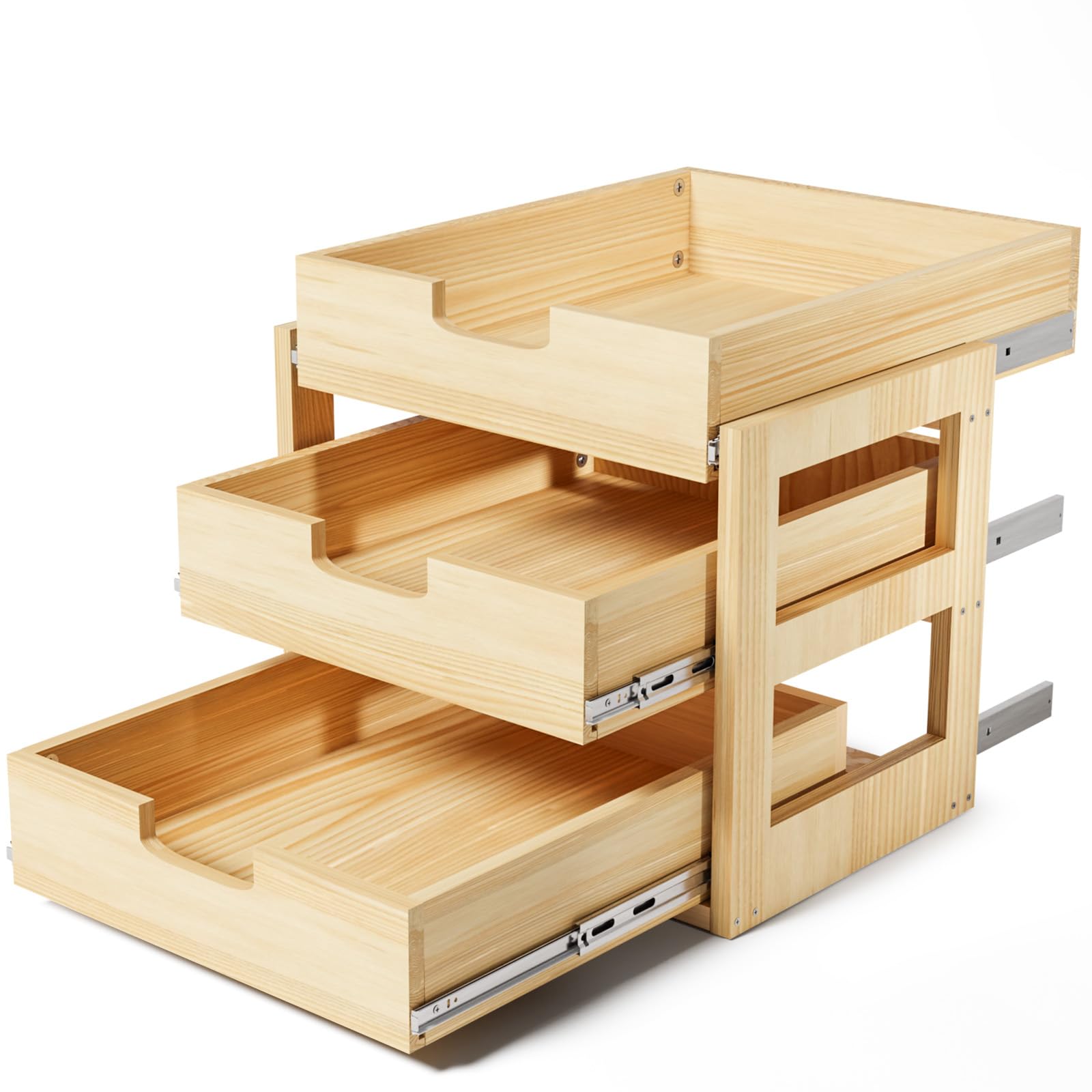 Amazon.com: Gsskny Pull Out Cabinet Organizer, 20''W×21''D Sliding
