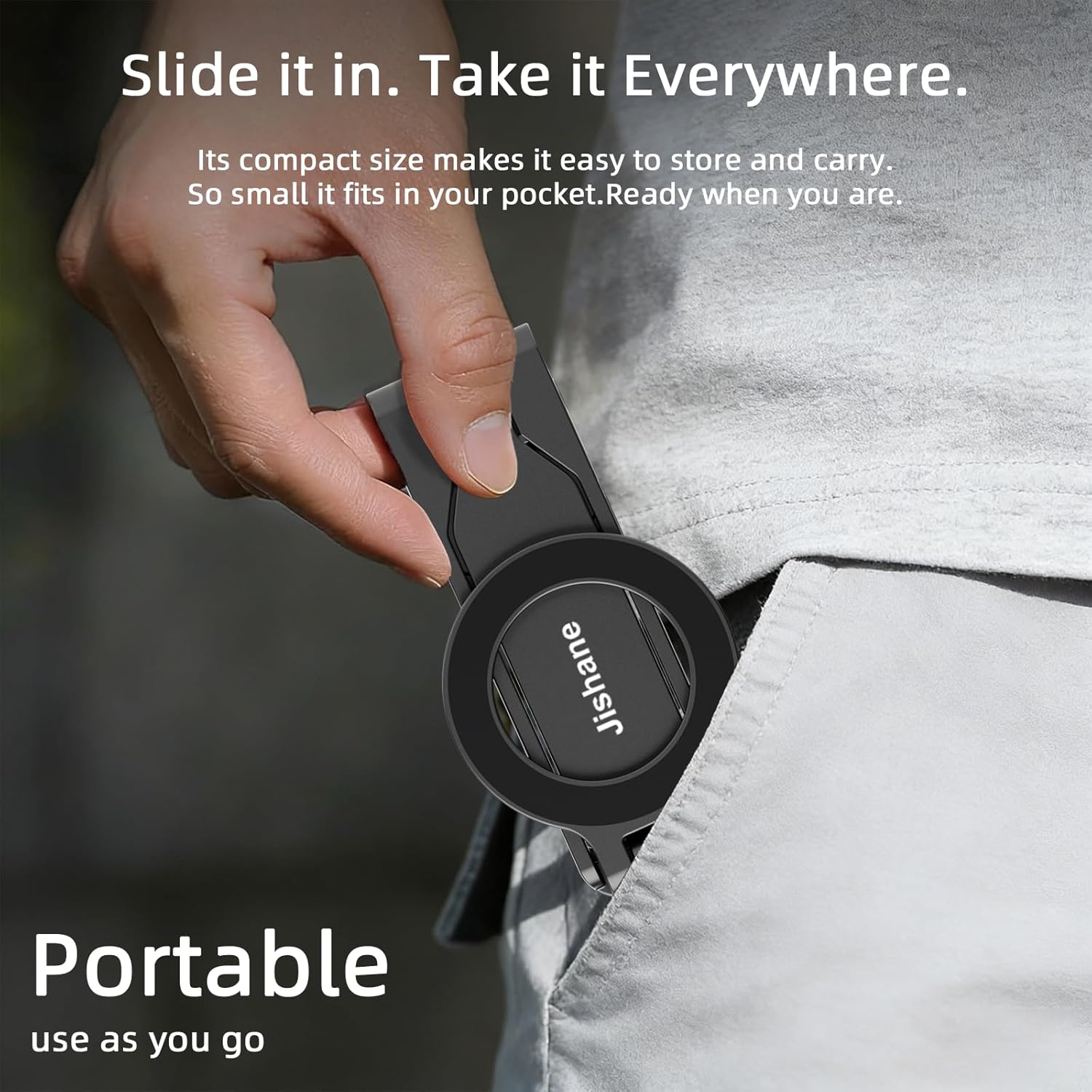 Magnetic Tripod for iPhone -Adjustable Foldable Phone Tripod Stand for Video Recording, Magnet Mount Pocket Cell Phone Stand for iPhone 17/16/15/14/13/12 Plus Max for Gym Tablet Tripod for Travel