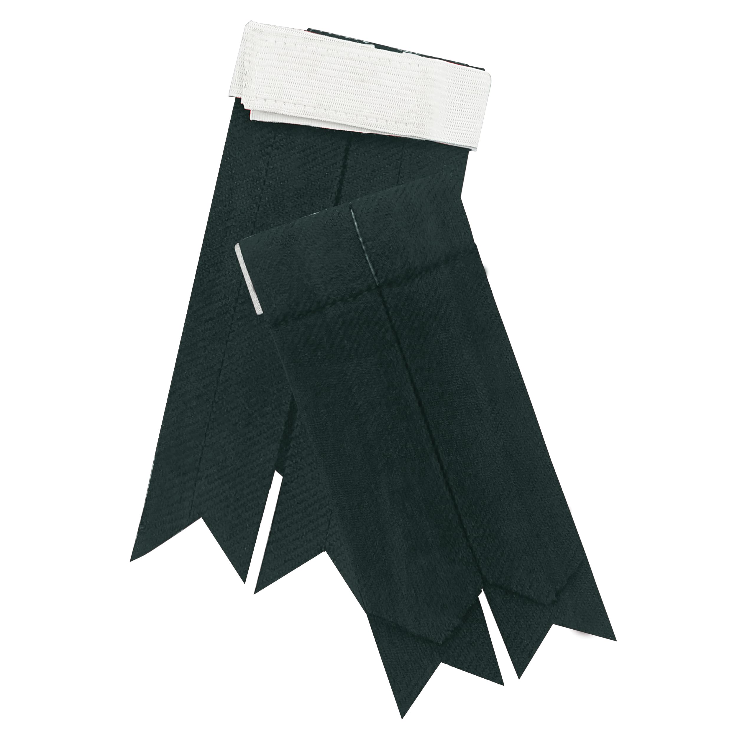Scottish Traditional KILT HOSE FLASHES for Men's Kilt Accessory, Palin Dark Green Tartan, One size