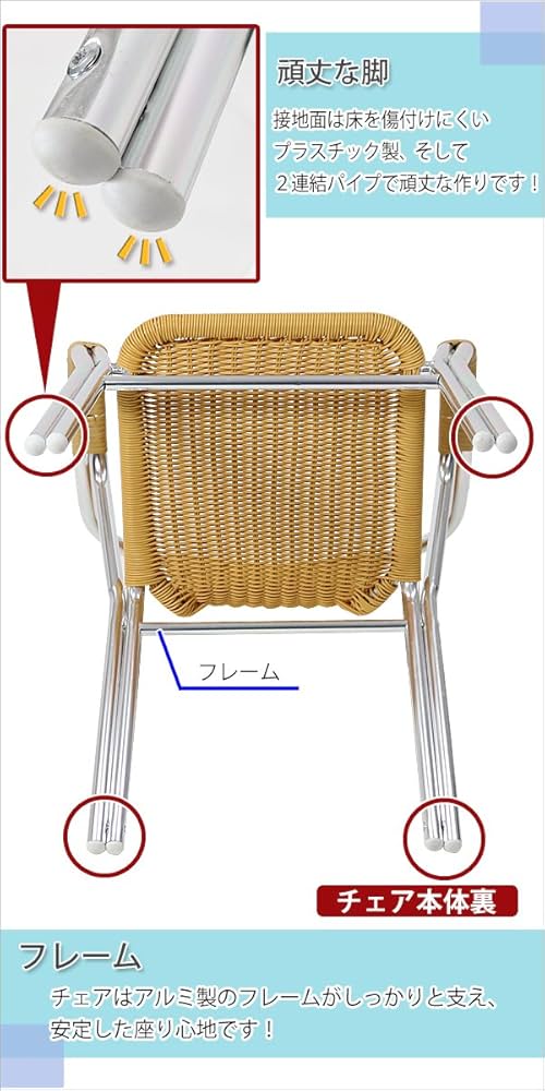 Amazon.co.jp: ガーデンチェア ラタン調 単品 籐 人工ラタン