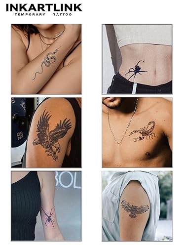 Miniatura 2 de Tattoo Tech, 6 hojas de tatuaje semipermanente, tatuajes temporales para adultos, dura 1-2 semanas, impermeable, aspecto realista, sin adhesivo, sin