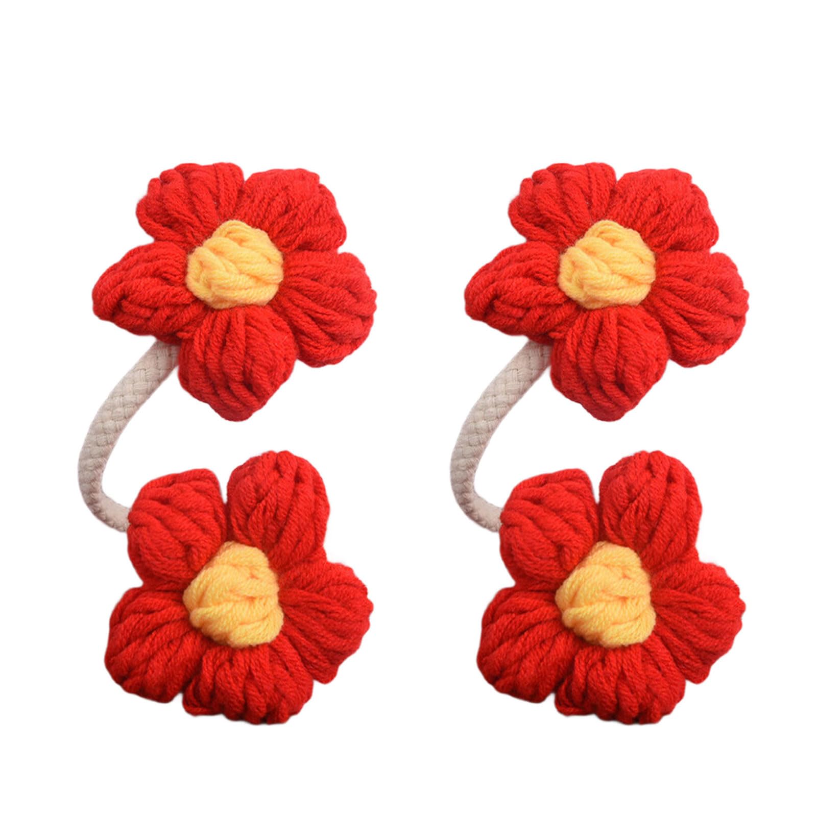 Retro Curtain Tiebacks Flower Holdbacks Curtains Holders Drapery Holdback Decorative Curtains Accessories Gift Tiebacks