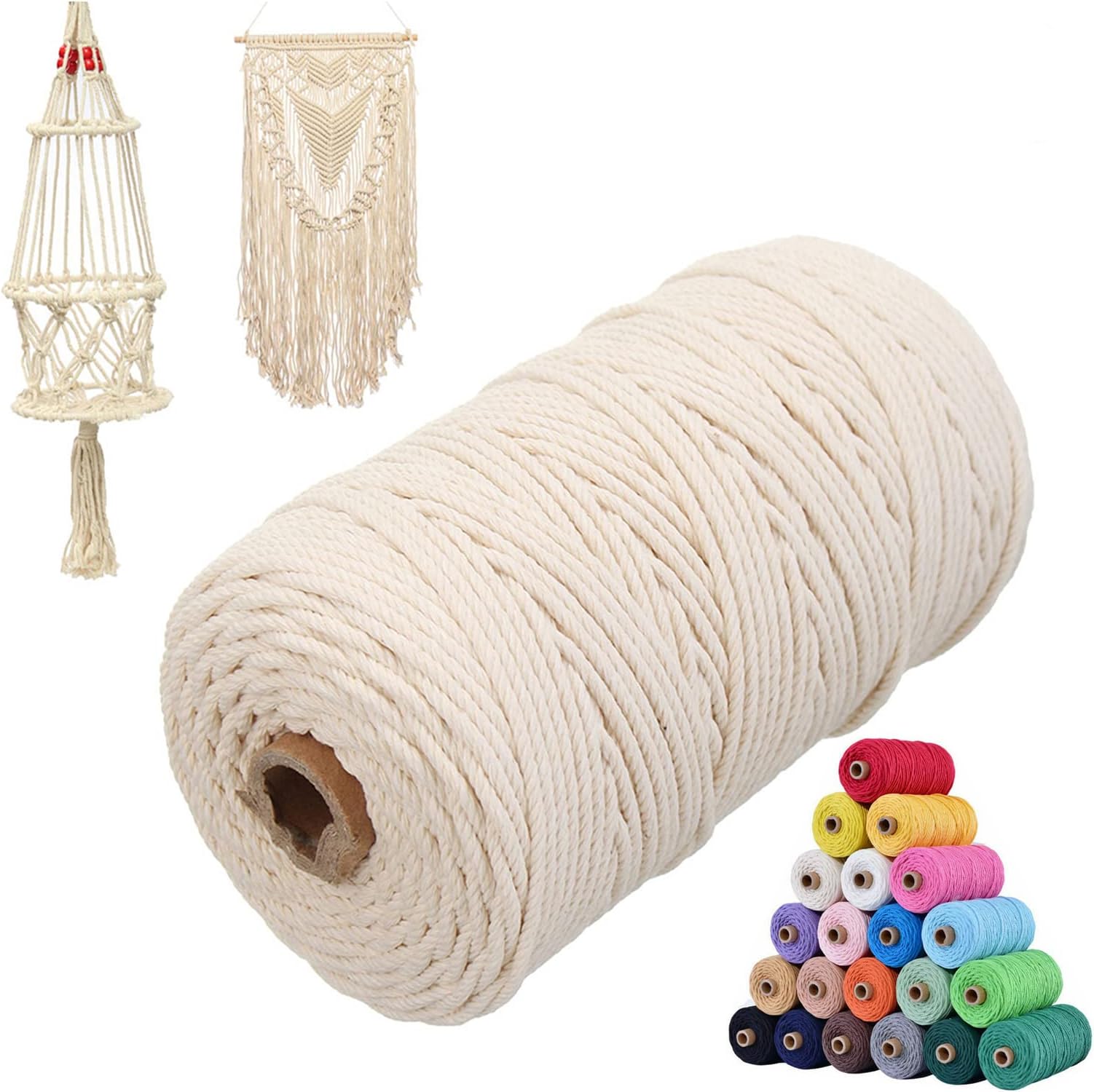Amazon.com: Makromecity, 12 Skeins of Single Strand Macrame Cord 3 mm x ...