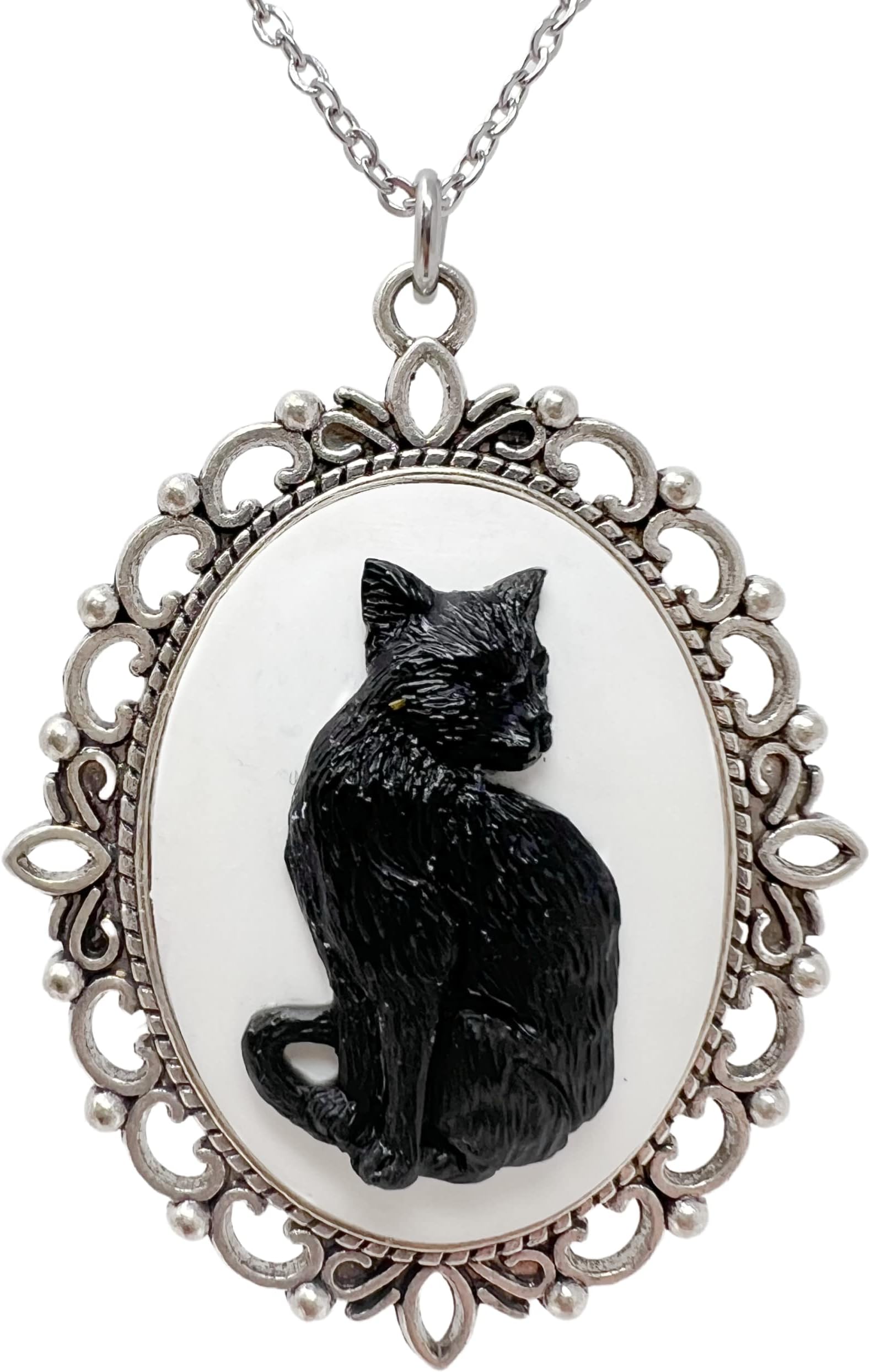 UMBRELLALABORATORY Gothic Lolita dress accessories Pirate Sugar Skull Victorian necklace or earrings goth jewelry Day of the dead pendant charm skeleton black cat cameo