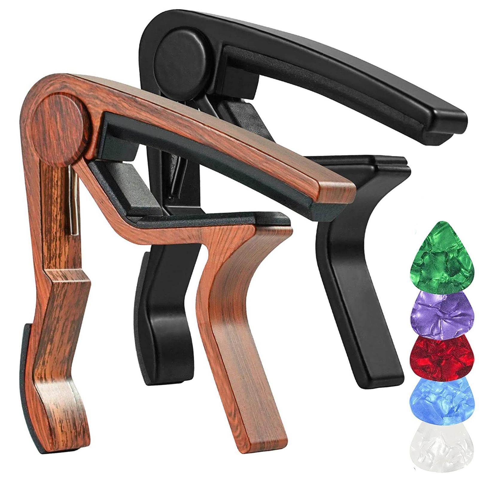 Capotasto per chitarra elettrica, 2 capotasti per chitarra elettrica, capotasto per chitarra elettrica e 5 plettri | elettrica, capotasto per chitarra elettrica e 5 plettri