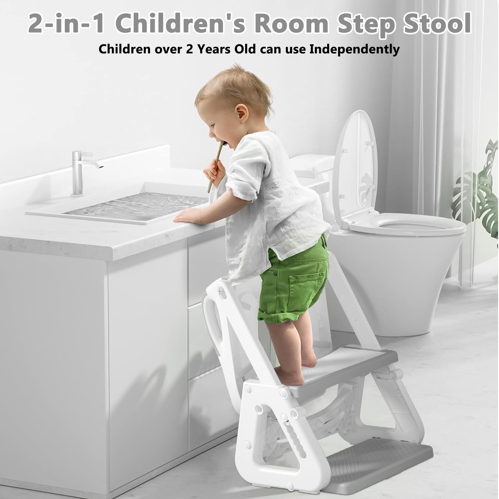 Riduttore WC Bambini,Scaletta WC per Bambini,Riduttore WC Bambini con Scaletta,Riduttore Water Bambini con PVC Morbida Seduta Imbottita,PieghevoleAdatto per Tazze WC a V, U Oppure O
