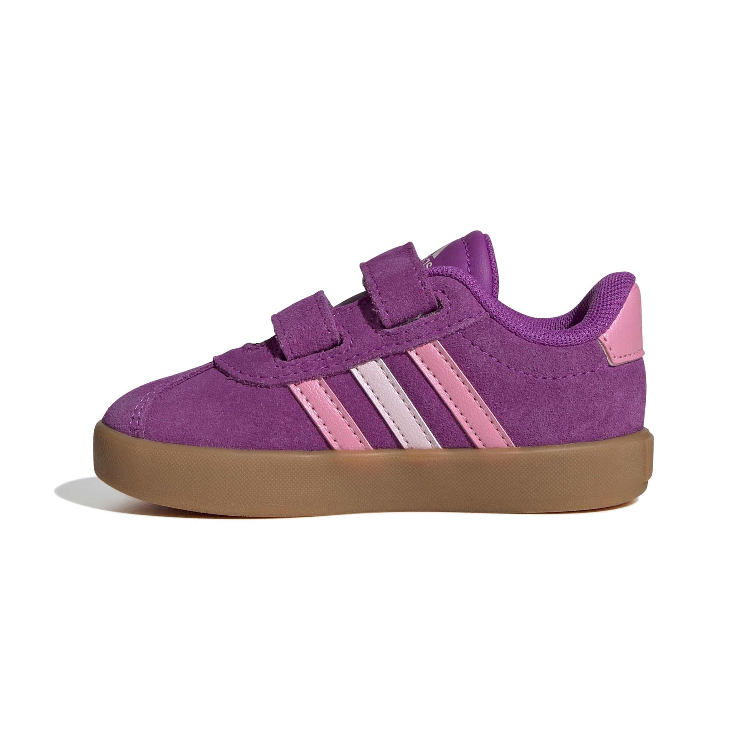adidas Boys Vl Court 3.0 Sneakers Shoes Casual - Pink, White