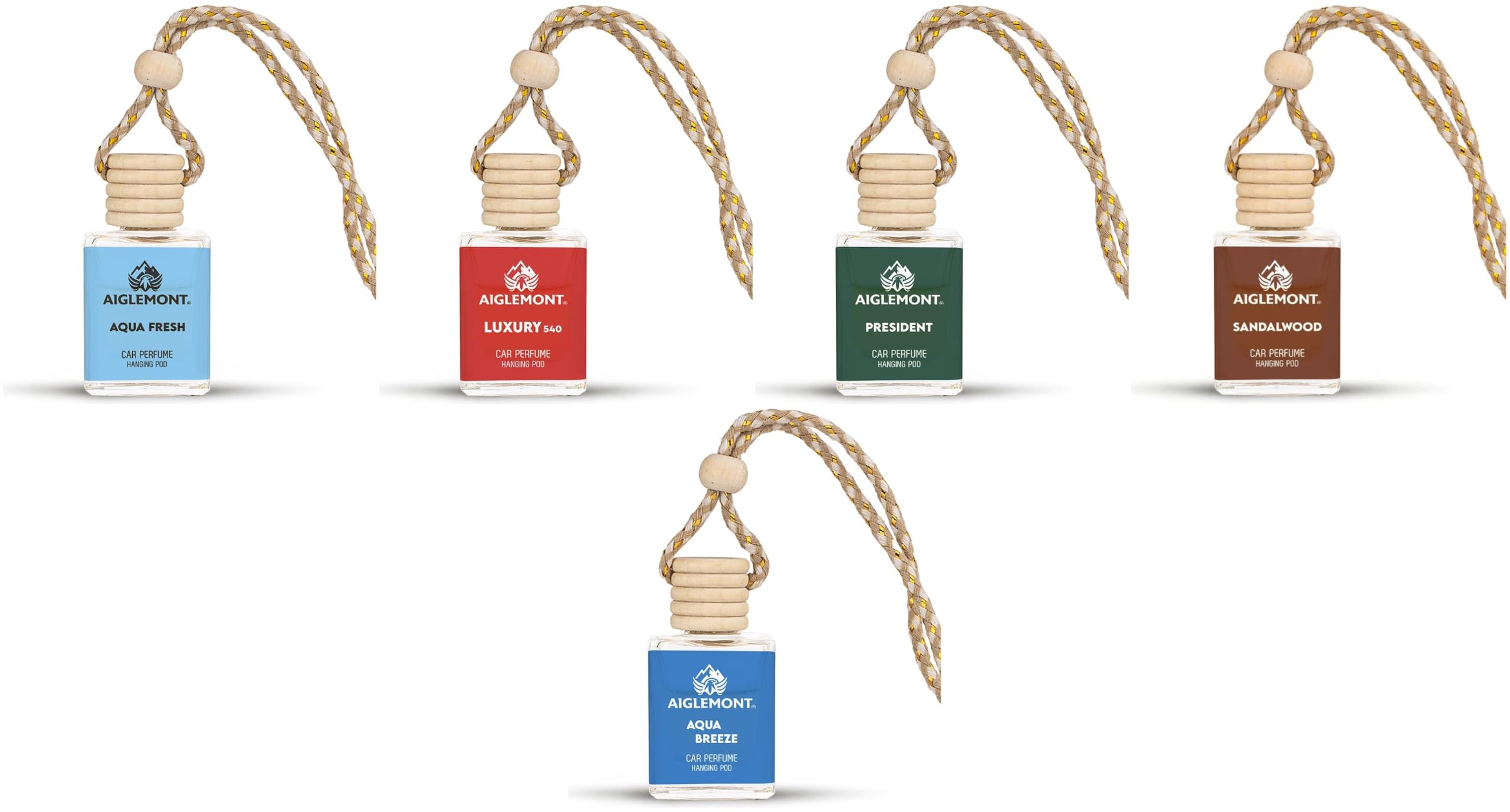 Car Perfumes combos | Aqua Fresh+ Luxury 540 + President+ Sandalwood+ Aqua Breeze| Combo of 5 | 10 ml Each-image-43