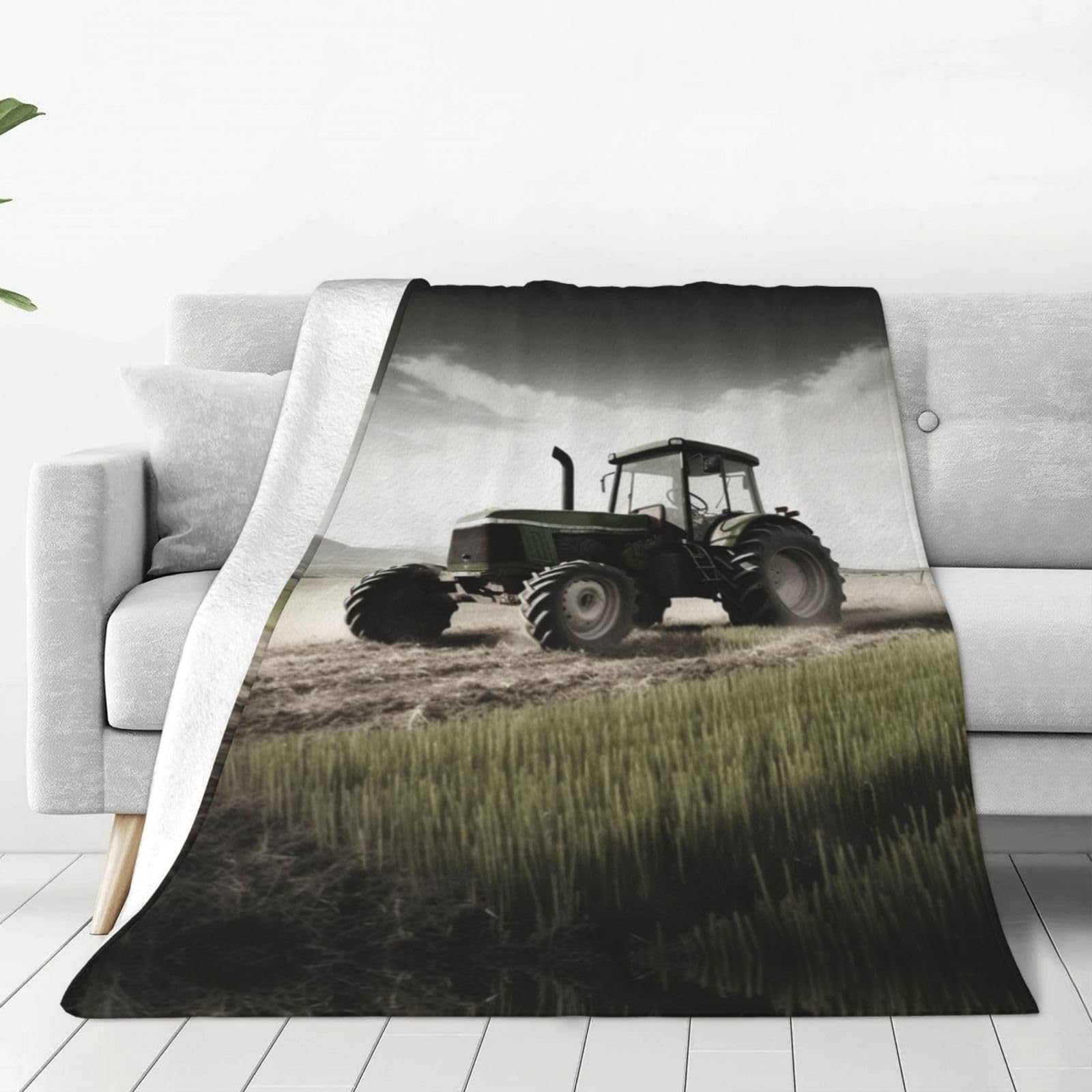 Couverture tracteur flanelle respirante anti-froid jeté de lit doux la peau