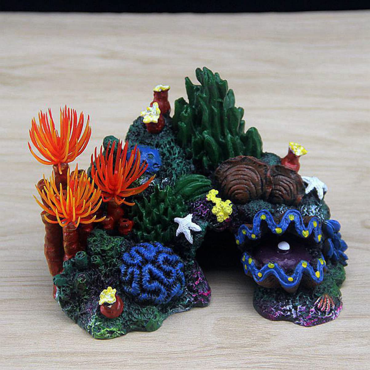 YARNOW 3 Piezas Decoraciones Artificiales para Acuarios Adorno De Montaña Ornamento del Acuario Aire del Tanque De Peces Acuario De Naufragios Adorno De Pecera Grava para Peceras Green