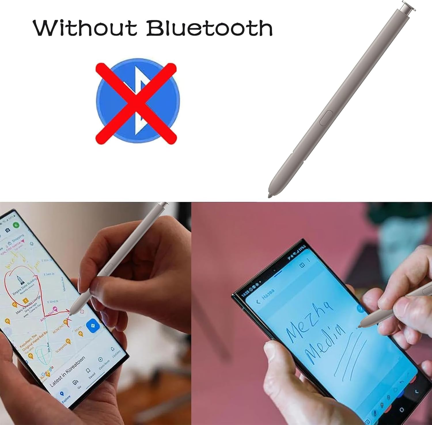 2 Pcs S24 Ultra S Pen for Samsung Galaxy S24 Ultra S Pen Replacement, EJ-PS928BJEGUS, US Version,for Samsung Galaxy S24 Ultra Stylus Pen withoutBluetooth (Light Gray)