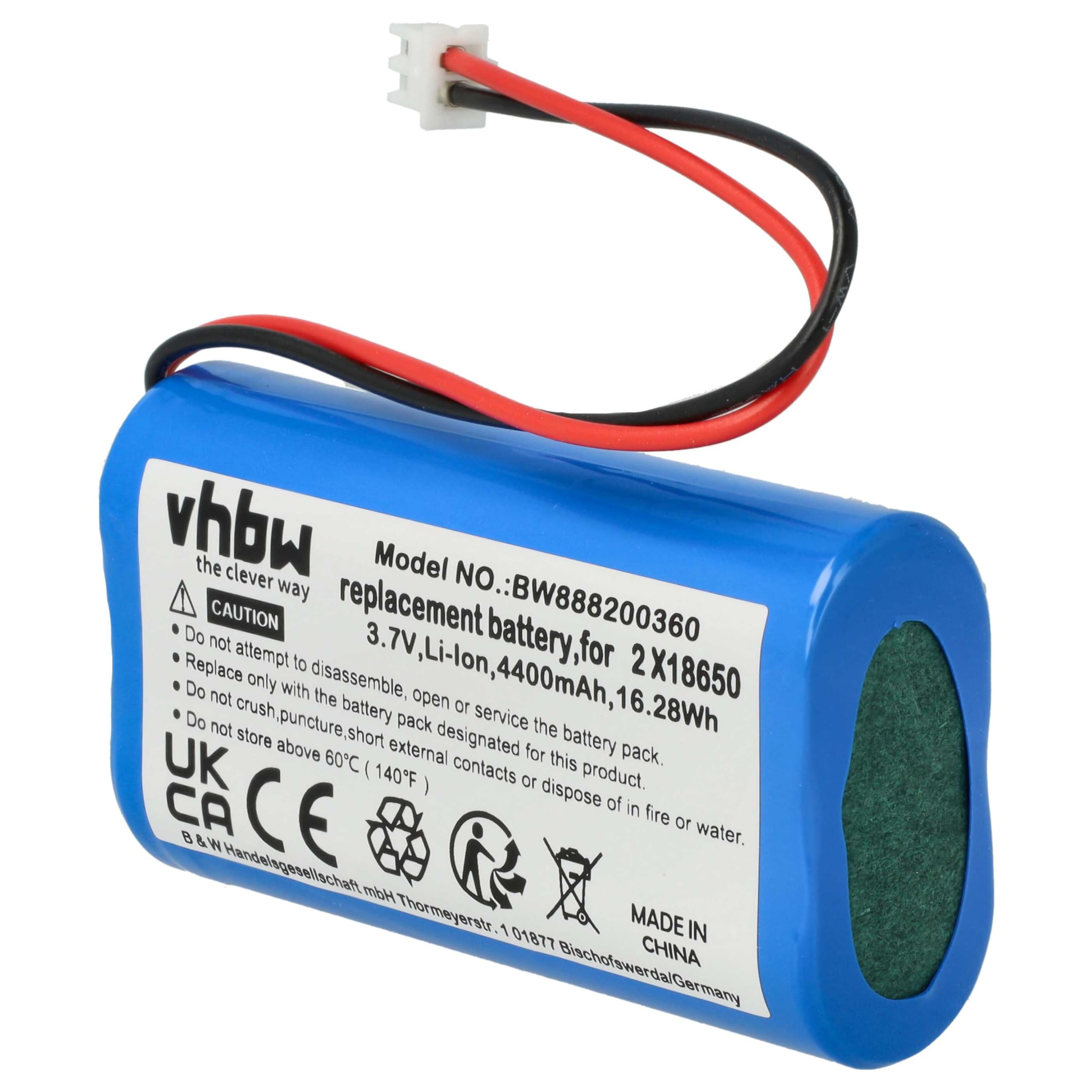 vhbw 5x batteria compatibile con Zafferano Poldina, Olivia Pro, Poldina Pro lampada da tavolo, da comodino (4400mAh, 3,7V, Li-Ion)