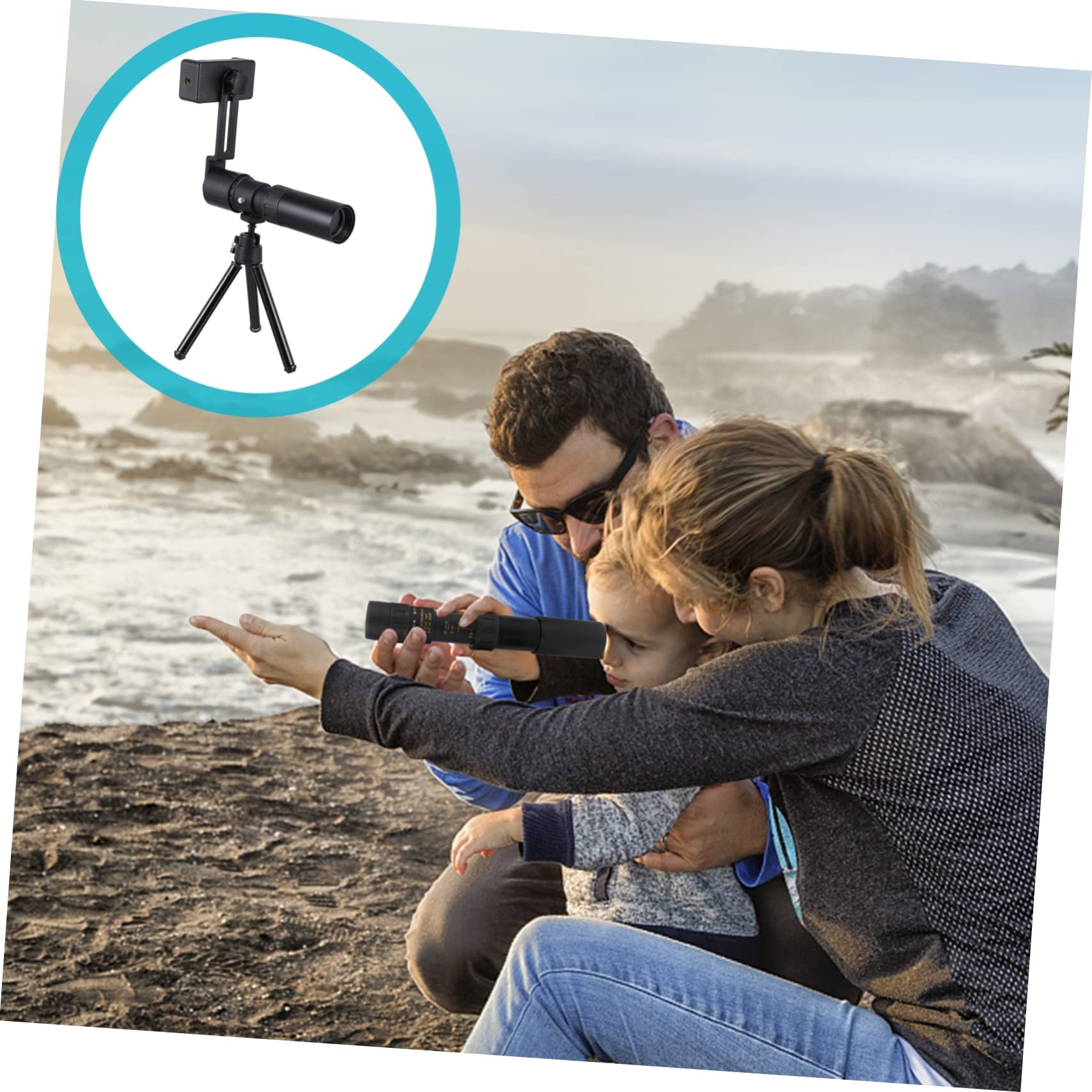 Homoyoyo Telescopio Monocolo Portatile 10-300x40 in Metallo, Oculare Grande, Clip e Treppiede per Viaggio e Fotografia