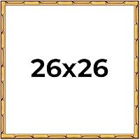 Vista 169 de Poster Palooza Marco de madera maciza de bambú dorado de 12 x 8 pulgadas con acrílico UV, respaldo de tablero de espuma y accesorios para colgar