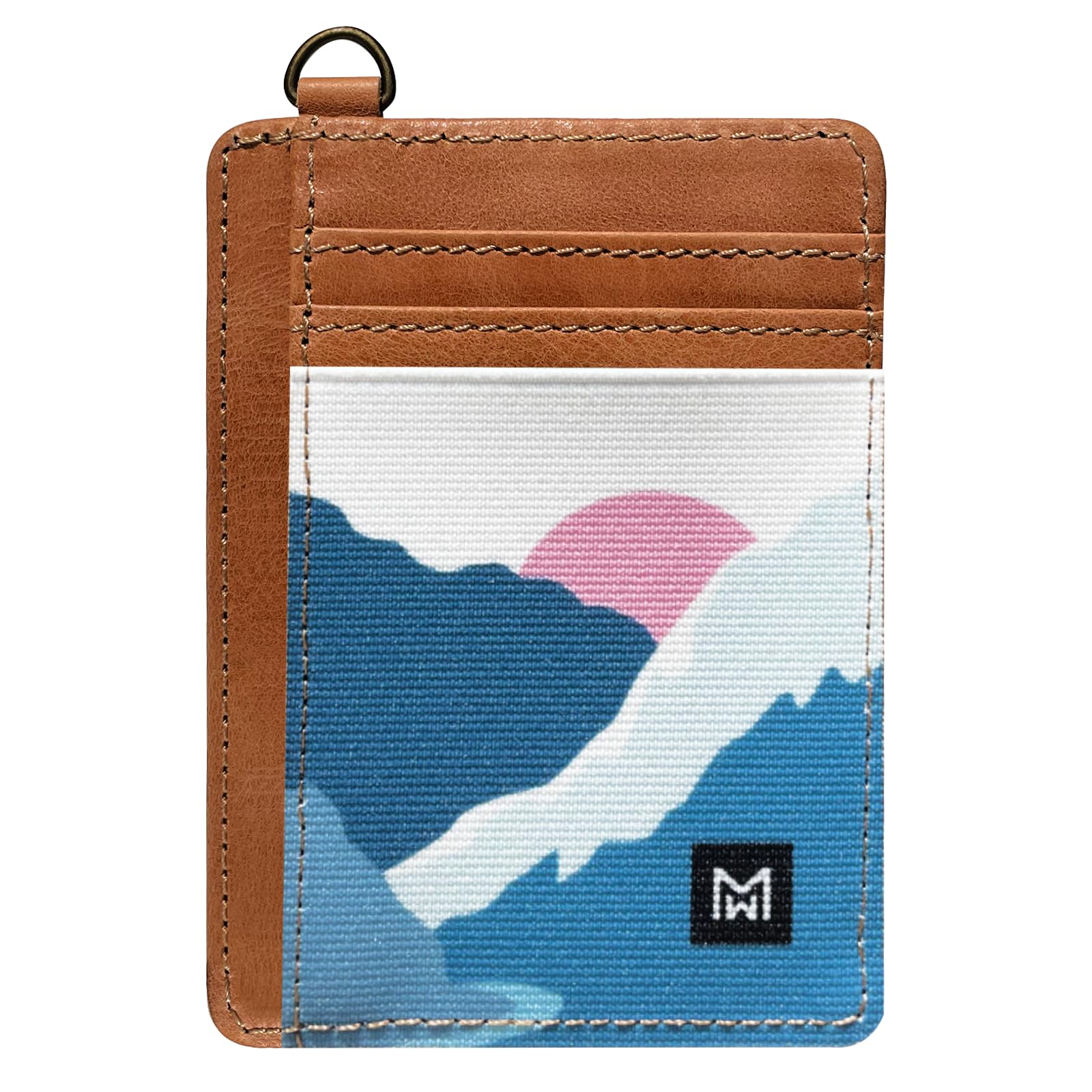 MOGEWOE Credit Card Holder Wallet for Women Slim Minimalist Wallet RFID Blocking Leather Wallets Elastic Front Pocket Wallet for Women