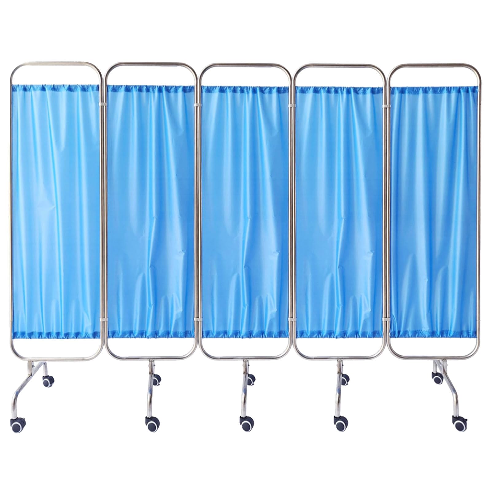 Medical Privacy Screen Wheels Room Divider Privacy Curtain Foldable Portable Medical Screen Emergency Room Ward Hospital Partition Beauty Salon (5)