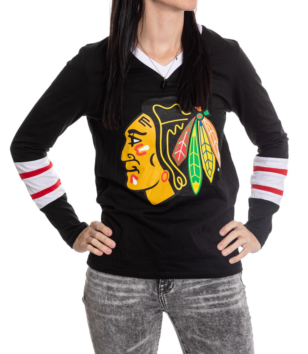 Calhoun Chicago Blackhawks V-neck long sleeve