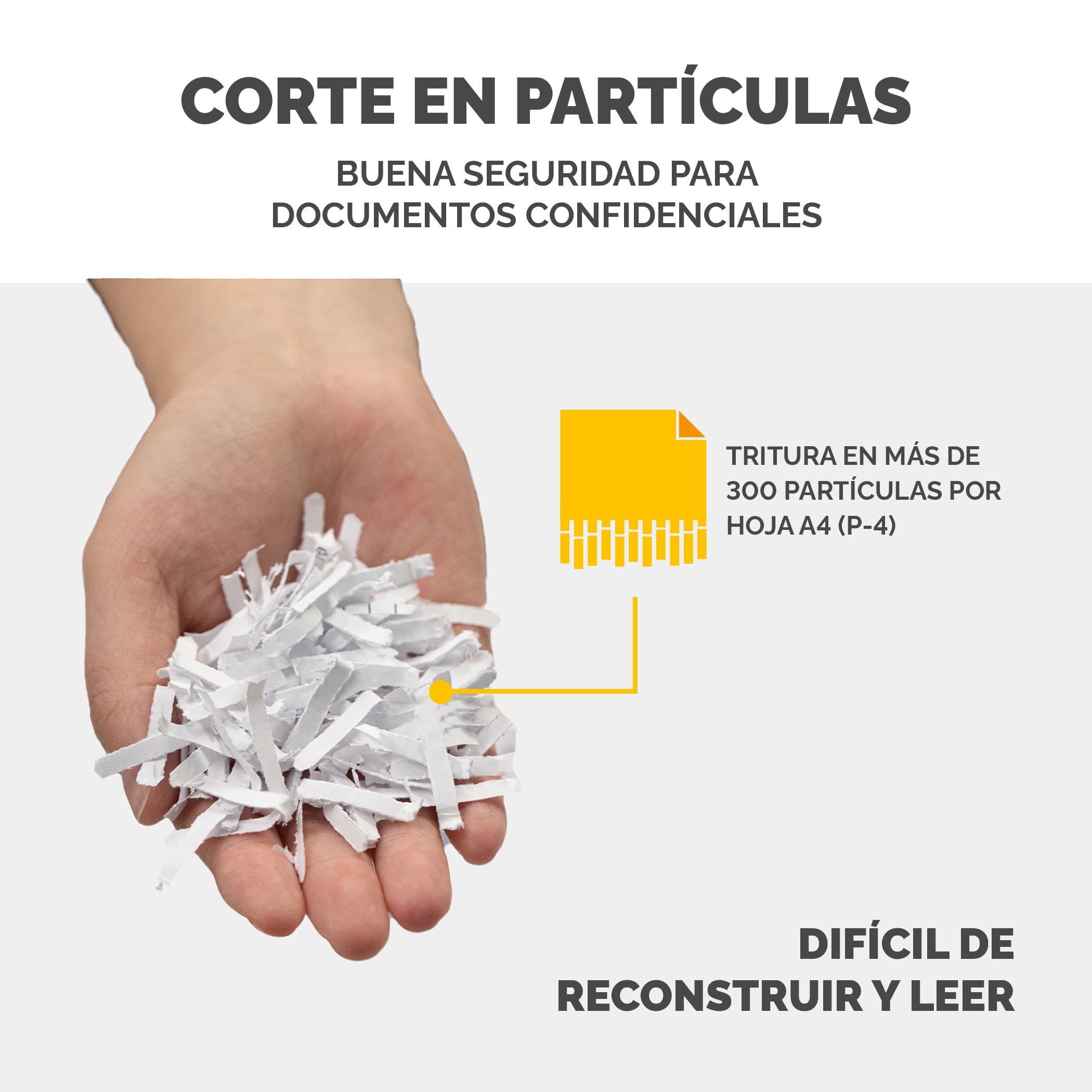 Fellowes M-7CM - Destructora trituradora de Papel, Corte en partículas, destruye hasta 7 Hojas, Uso Personal, tritura Tarjetas de crédito
