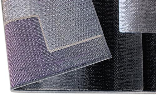 Miniatura 7 de Masada Rugs - Alfombra moderna contemporánea color grisnegro