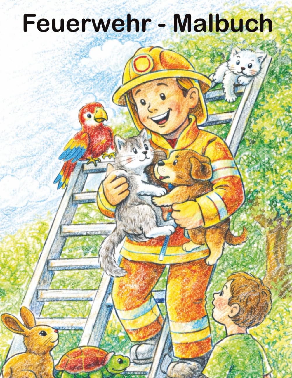 Feuerwehr-Malbuch: Viele spannende Feuerwehr-Einsätze zum Ausmalen - Für Kinder ab 3 Jahren