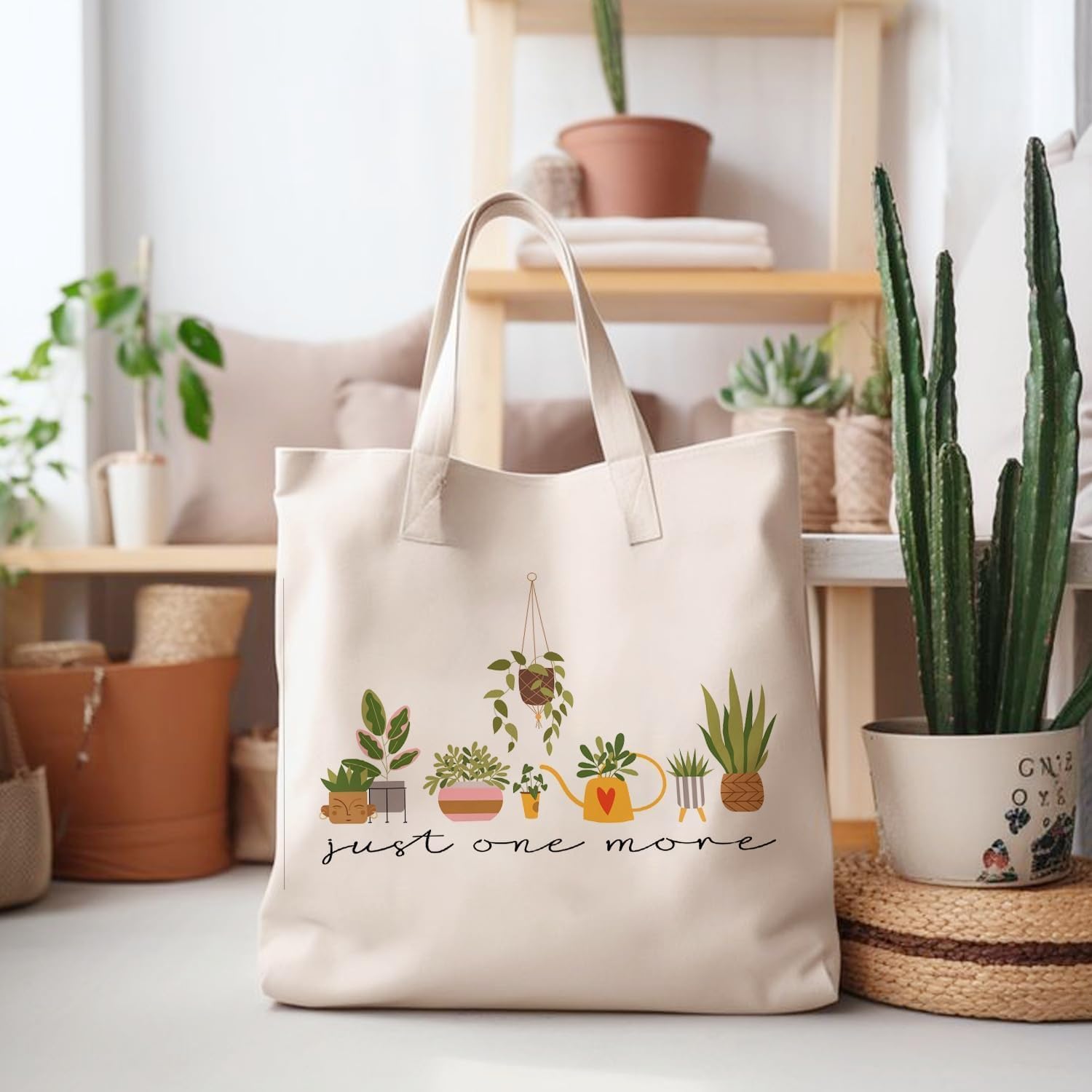 Plant Lover Gifts for Women, Cool Gardening Gifts for Plant Lady Mom, Funny Succulent Cactus Iced Coffee Glass Cup with Lid and Straw, Tote Bag, Socks, and Straw Covers - Image 4
