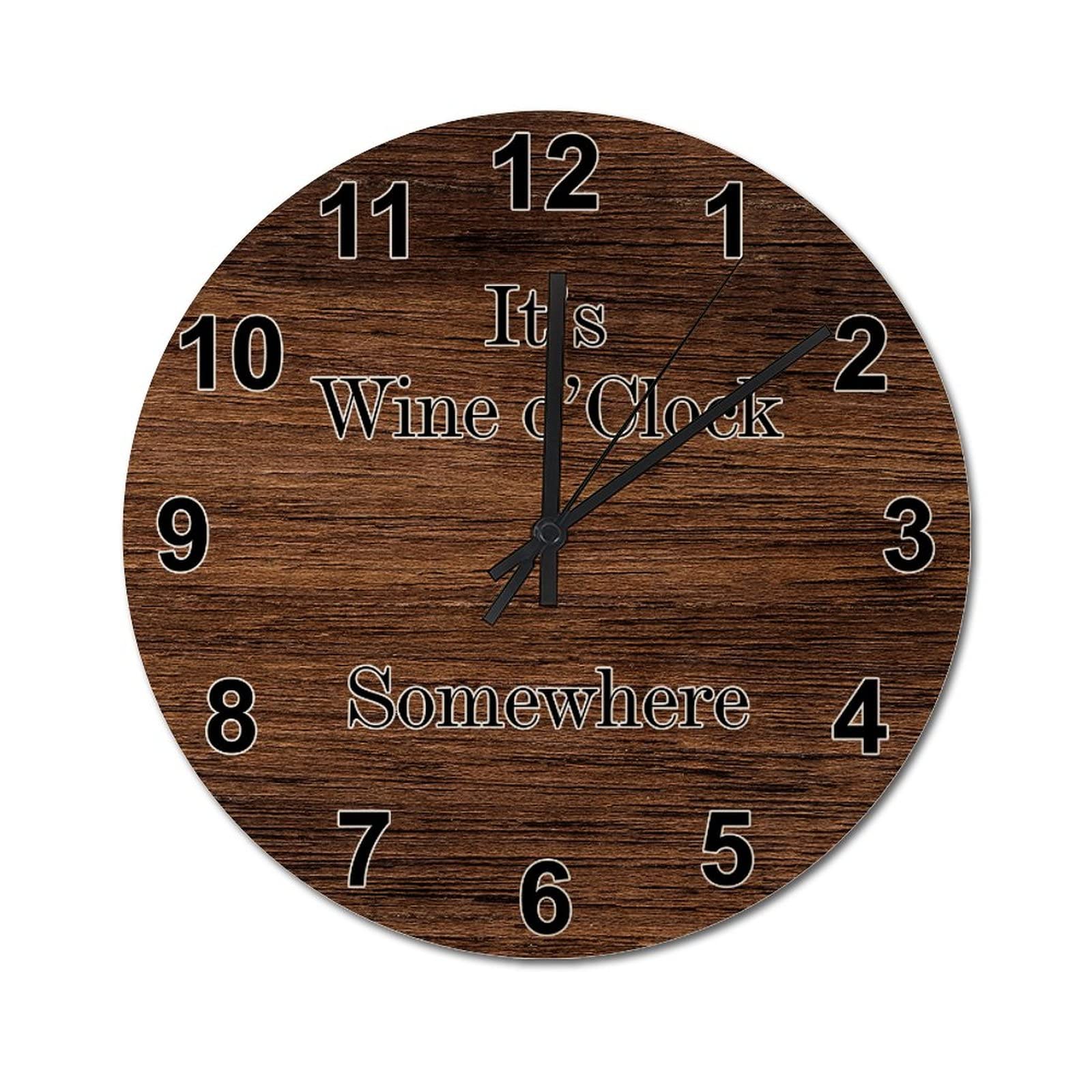 Horloge murale It's Wine O'Clock de 38 cm, le cadeau parfait pour une crémaillère