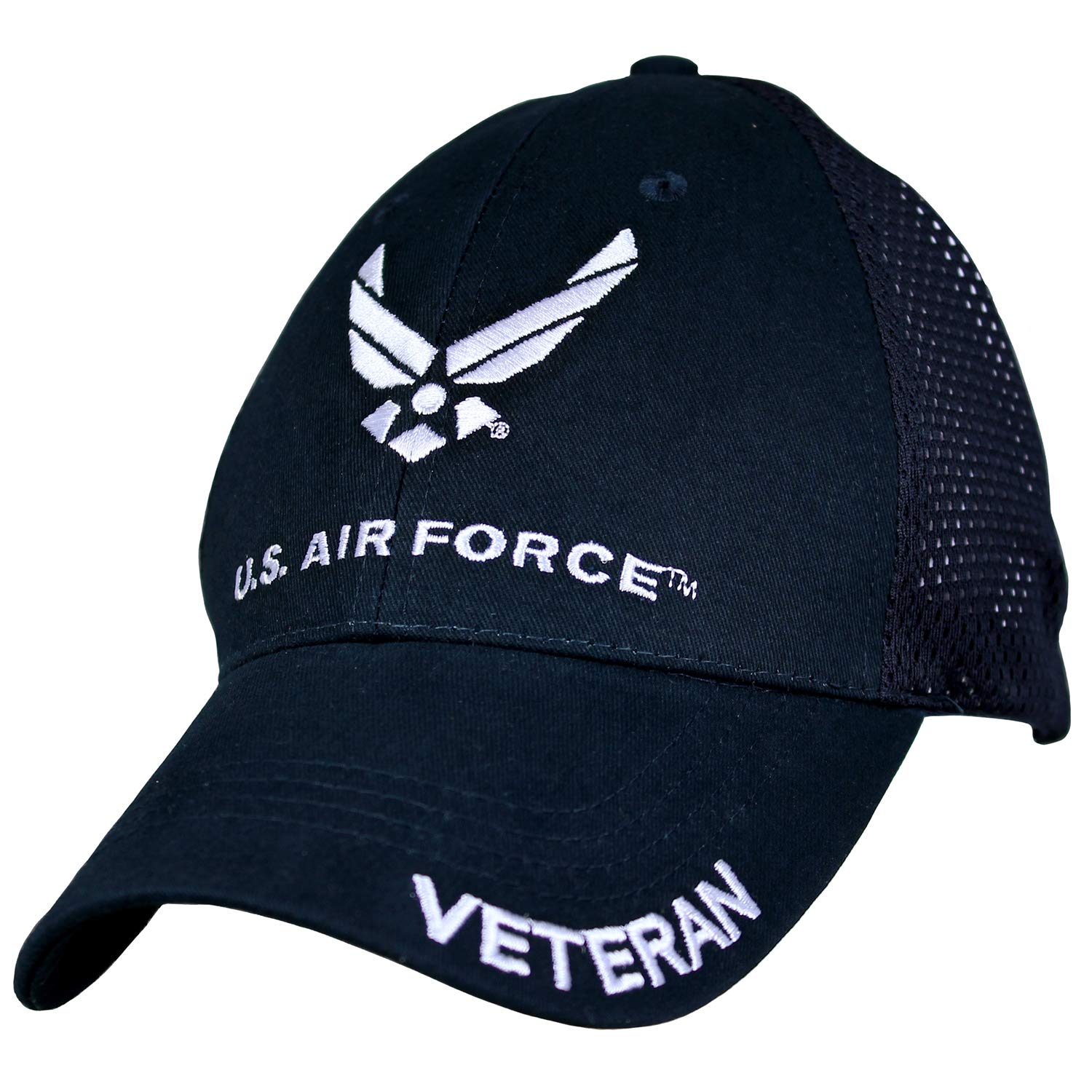 Eagle CrestU.S. Air Force Veteran Navy Blue Mesh Baseball Hat