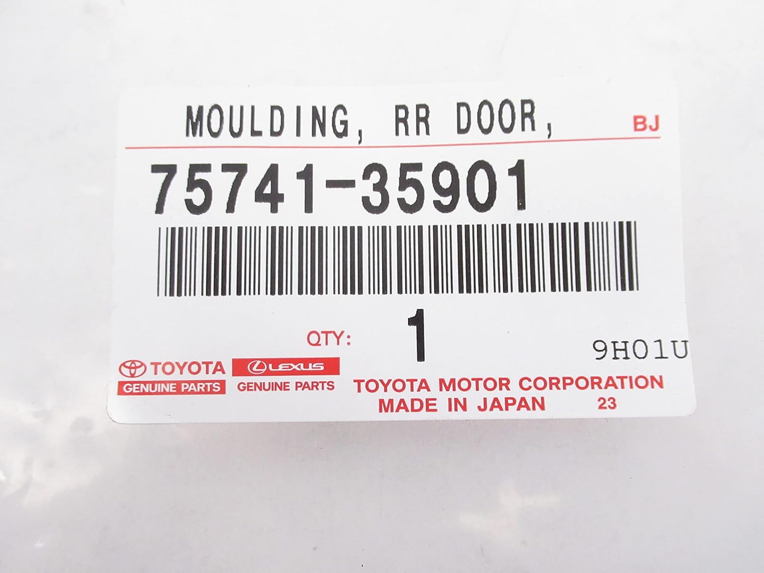 TOYOTA Genuine 75741-35901 Door Molding