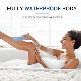 VIKICON Bikini Trimmer for Women: Painless Electric Pubic/Leg Shaver w/Light, Ceramic Hypoallergenic Blade, Waterproof Cordless Razor for Sensitive Skin, Travel-Ready Body Groomer, Gift for Her