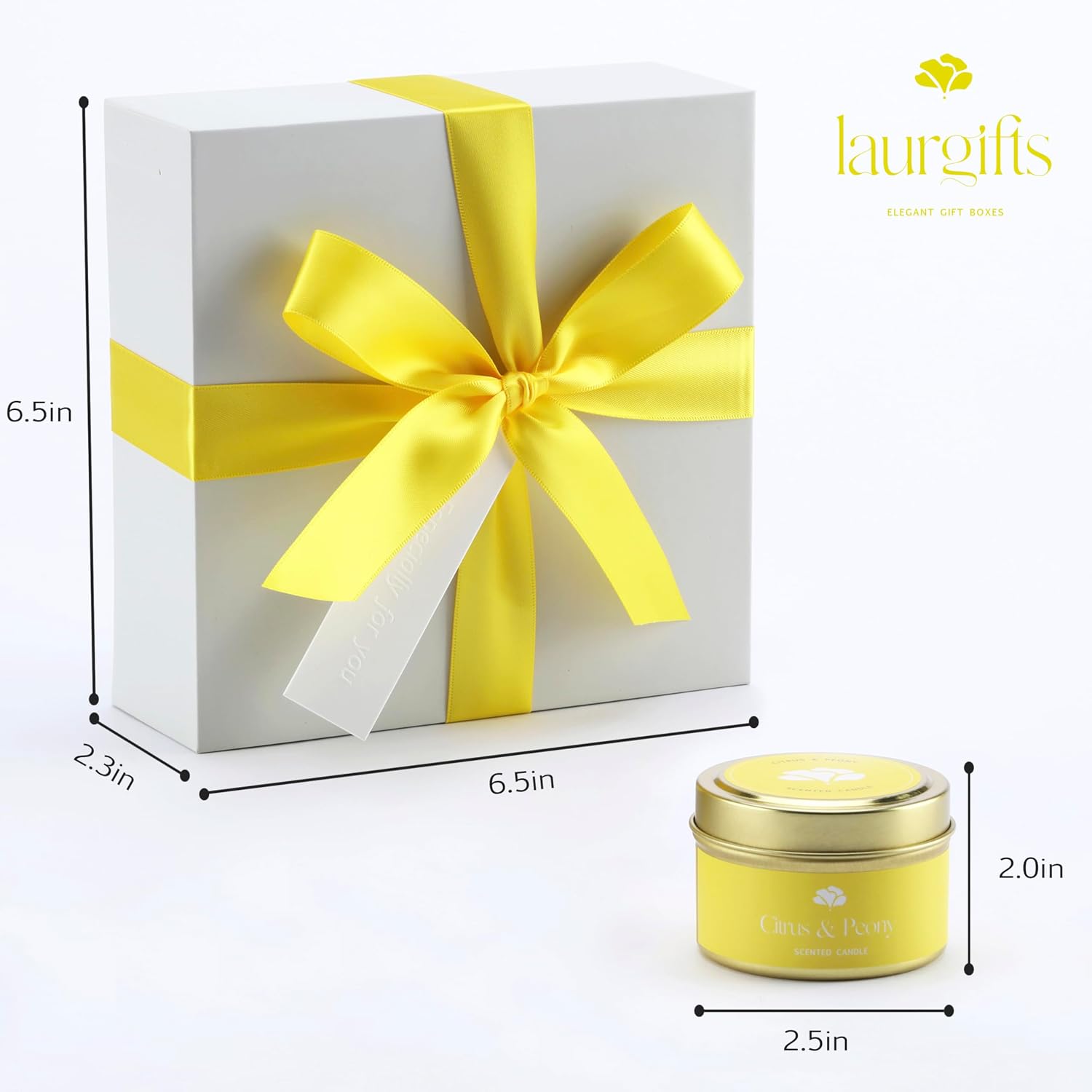 Get Well Soon Gifts for Women – Yellow Sunshine Spa Gift Box, Luxury Bath & Self Care Package with Citrus & Peony Scent for Mom, Sister or Friend image 5